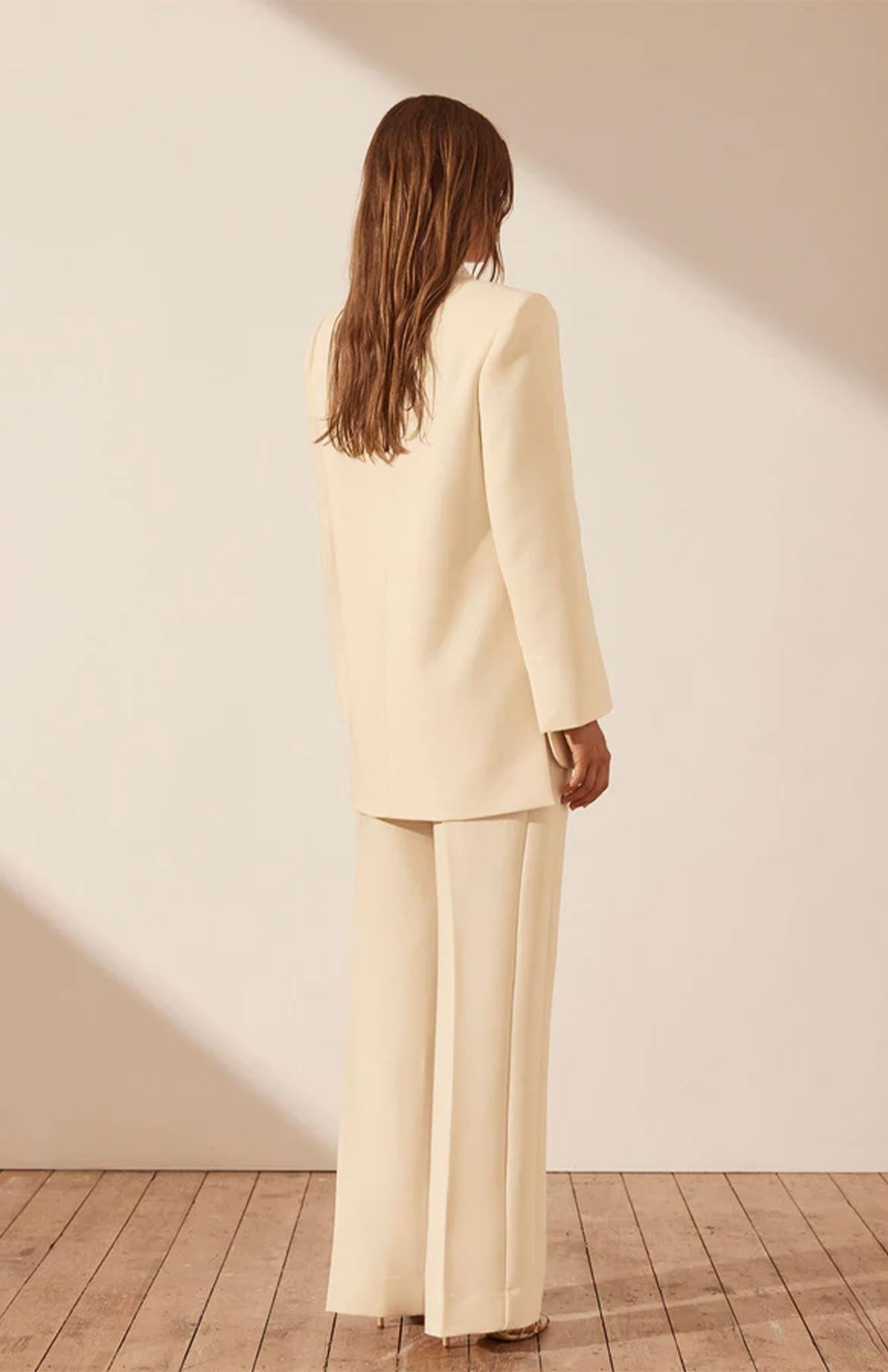 Champagne Charm | Beige Blazer Sets-luxeliv-women