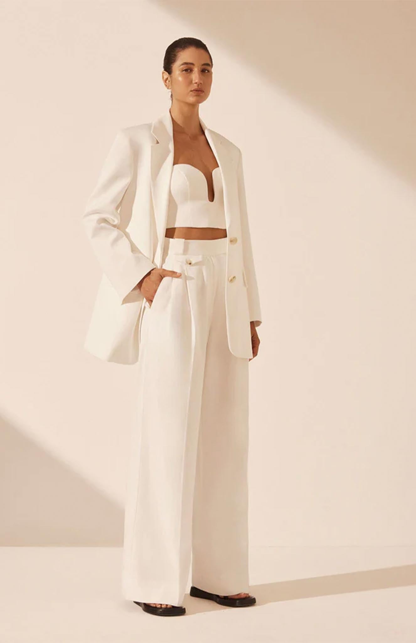 Pure Confidence White Blazer Sets-women-blazer-luxeliv