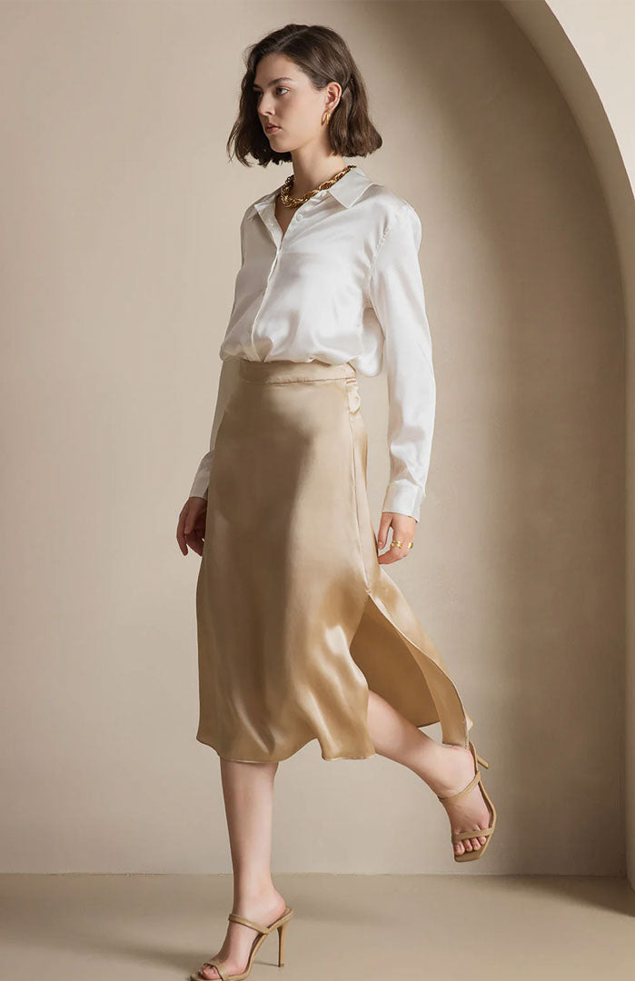 White Wins | Classic Satin Shirt