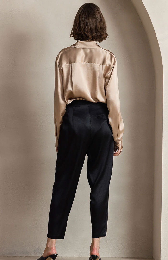 Golden Glimmer | Classic Satin Shirt