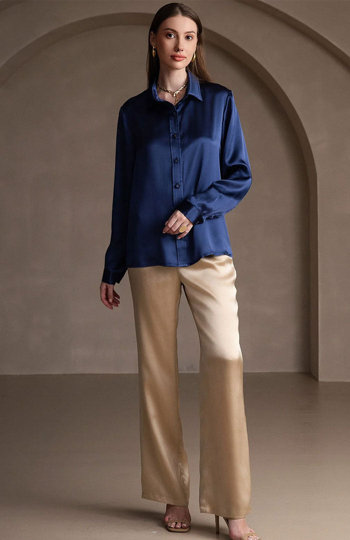 Blue Moon | Classic Satin Shirt