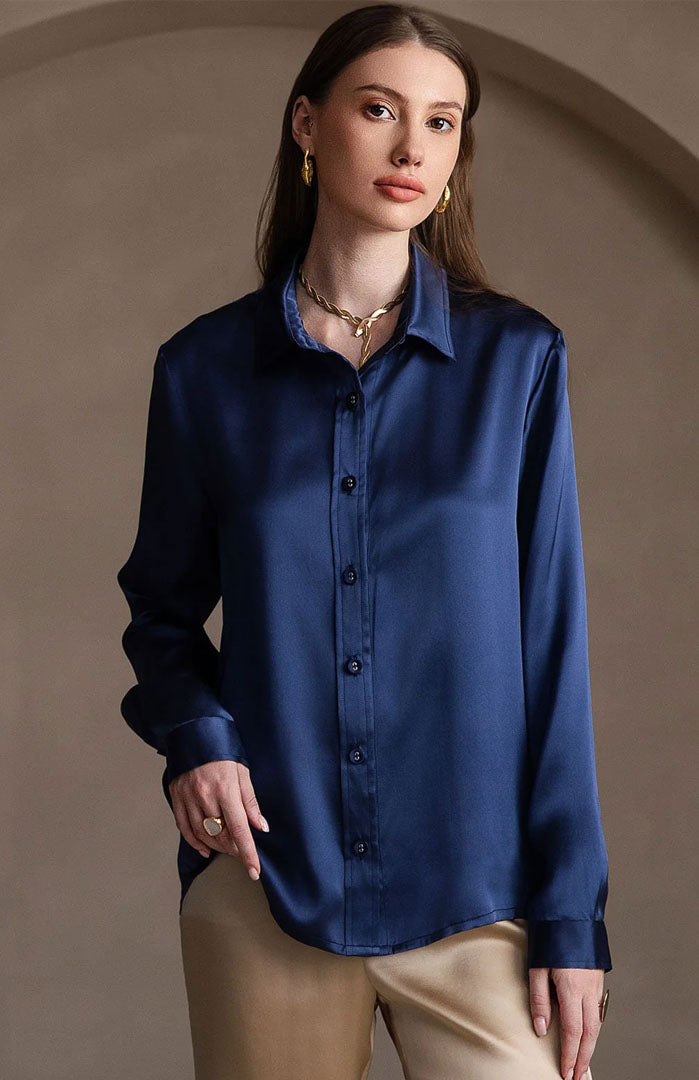 Blue Moon | Classic Satin Shirt