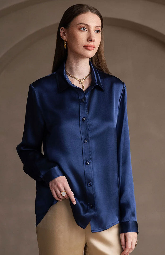 Blue Moon | Classic Satin Shirt