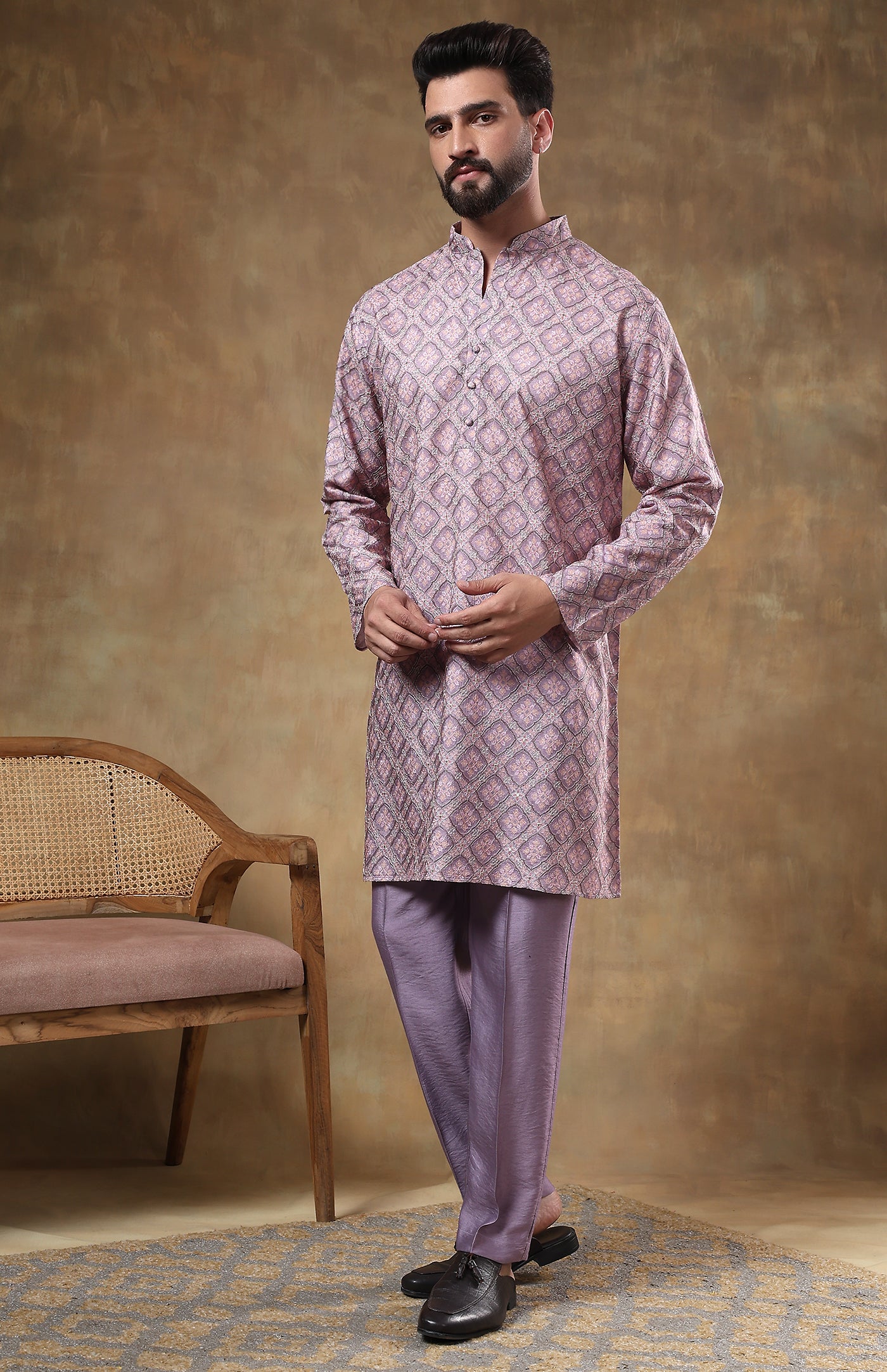 Mauve Utsav | Chanderi Cotton Silk Kurta