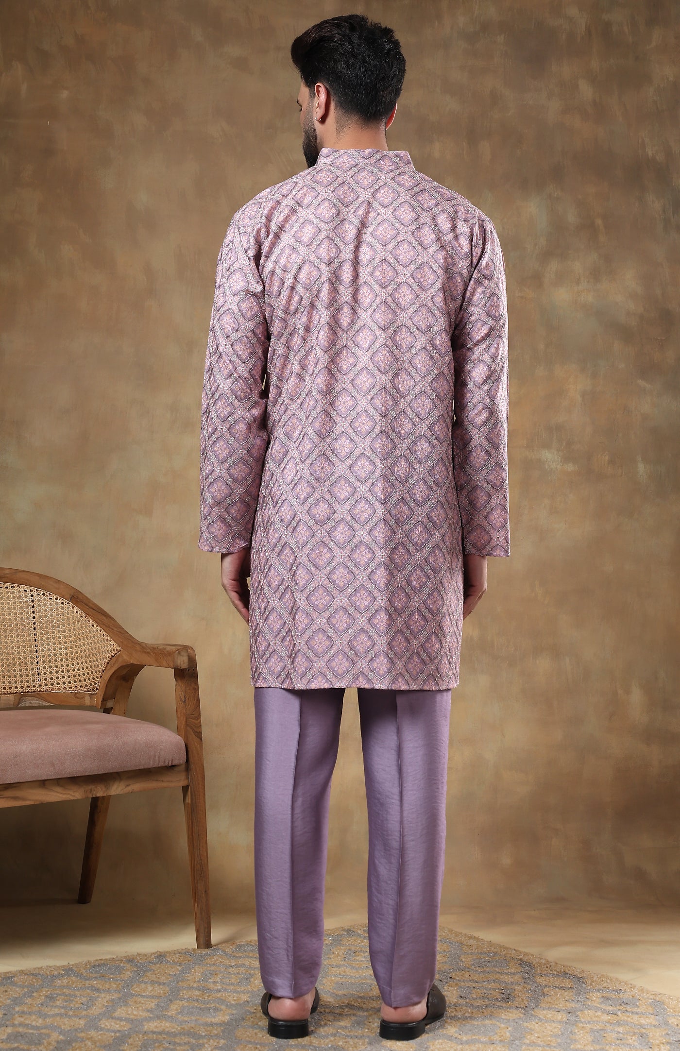 Mauve Utsav | Chanderi Cotton Silk Kurta