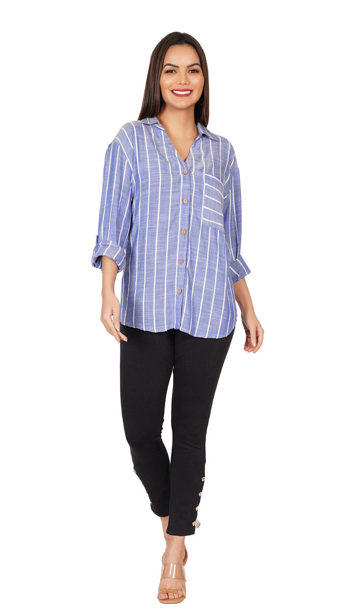 Products-Blue-and-White-Striped-Printed-Casual-Long-Sleeve-Stylish-V-Neck-Shirts-with-Pocket