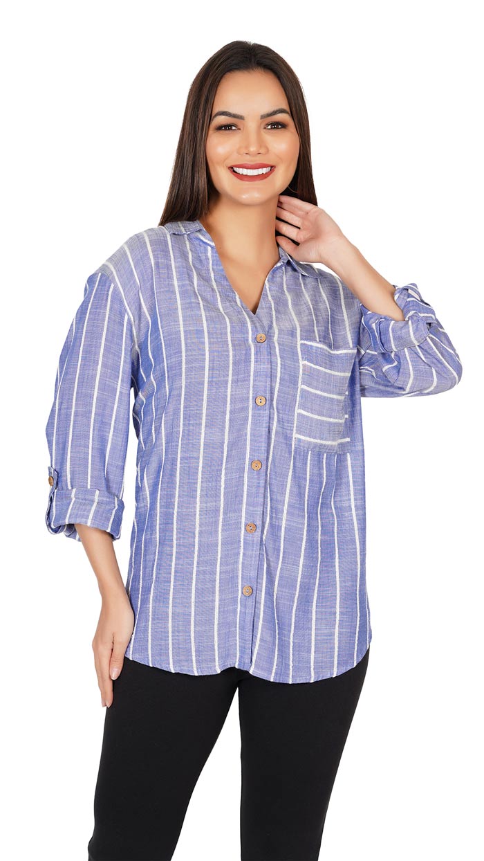 Products-Blue-and-White-Striped-Printed-Casual-Long-Sleeve-Stylish-V-Neck-Shirts-with-Pocket
