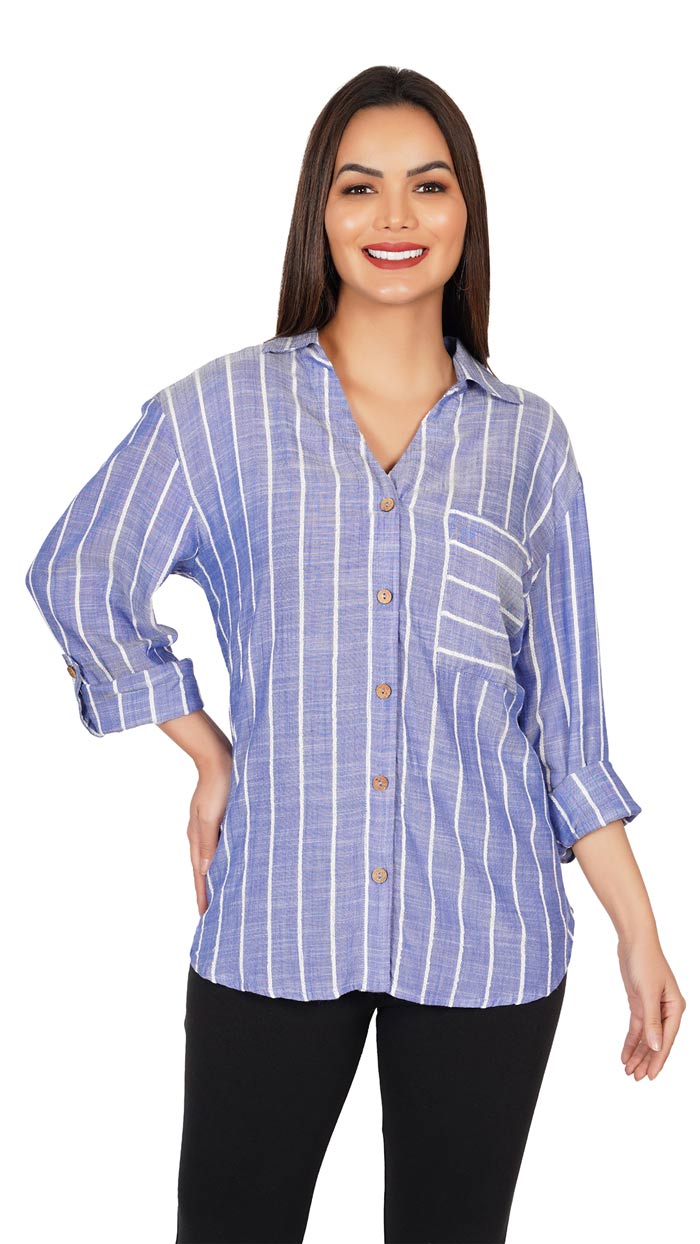 Products-Blue-and-White-Striped-Printed-Casual-Long-Sleeve-Stylish-V-Neck-Shirts-with-Pocket