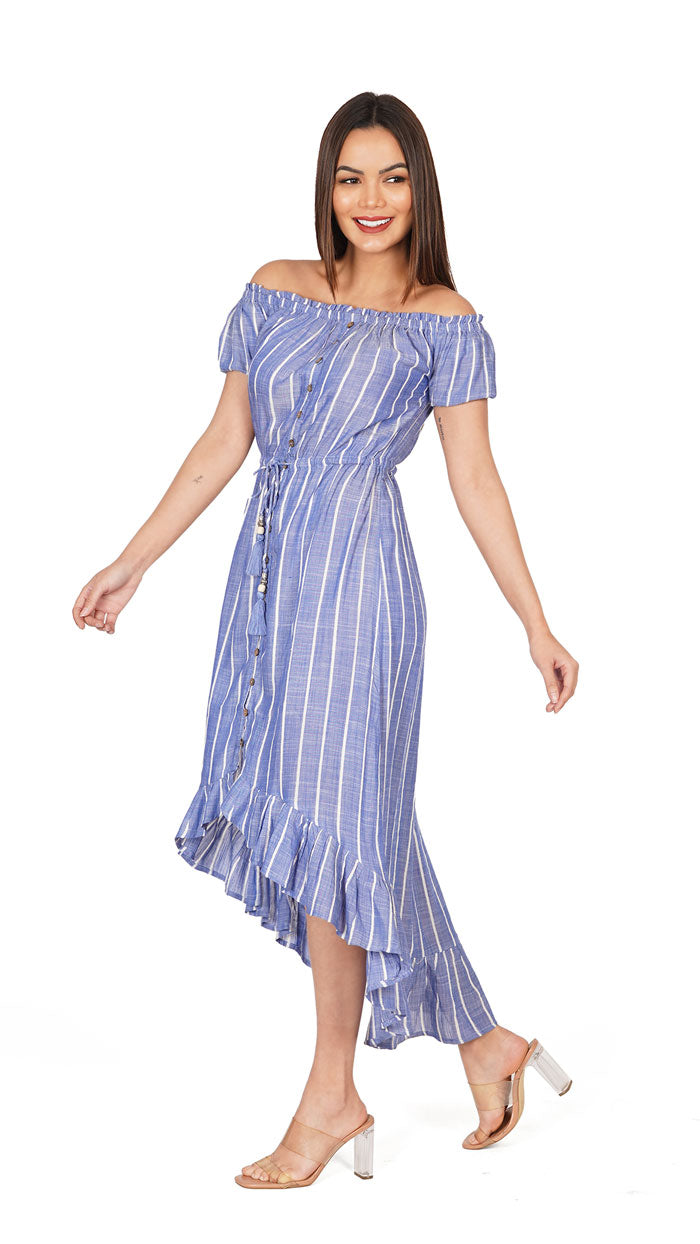 Products-Off-Shoulder-High-Low-Regular-Fit-Dress-_-Blue-and-White-Stripe-women_s-clothing-