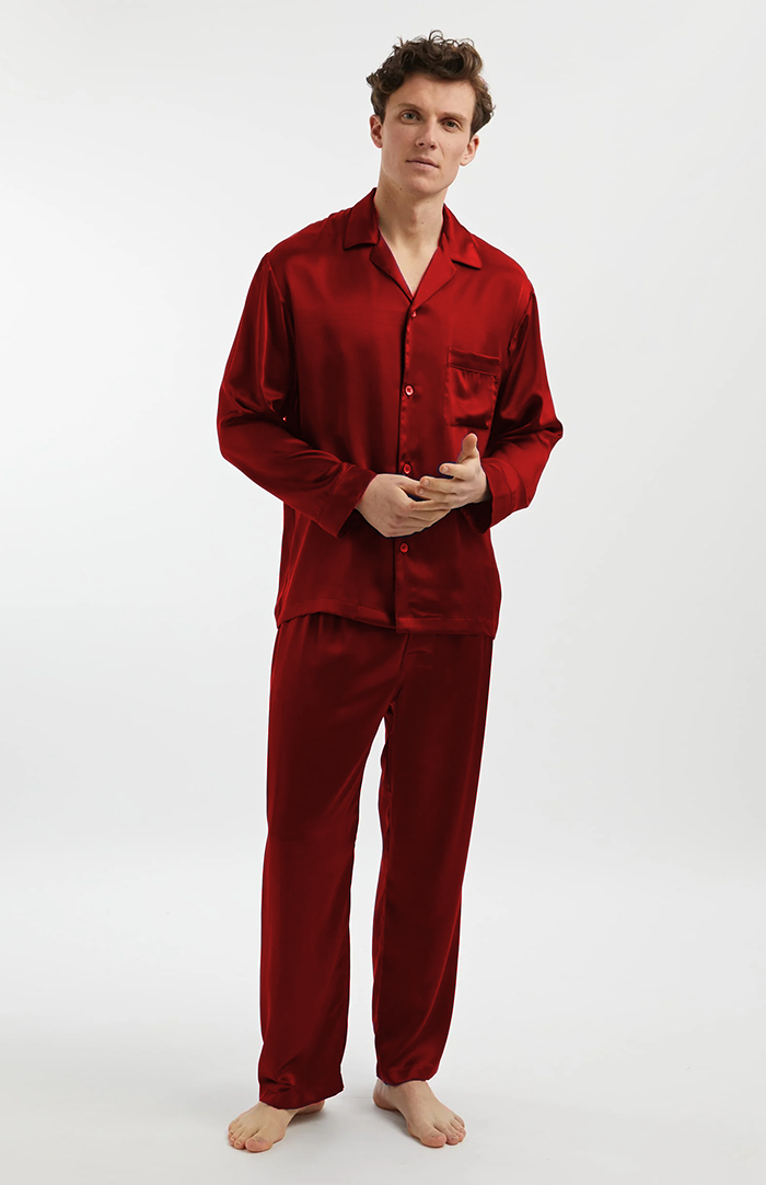 Santa's Satin | Red Satin Loungewear Set