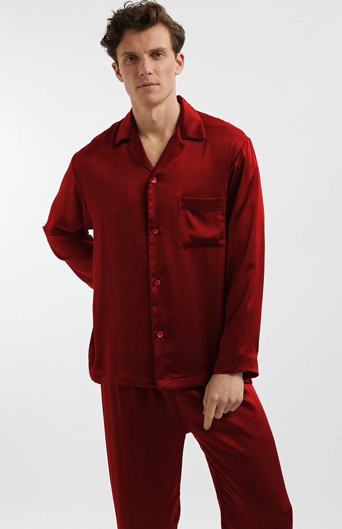Santa's Satin | Red Satin Loungewear Set