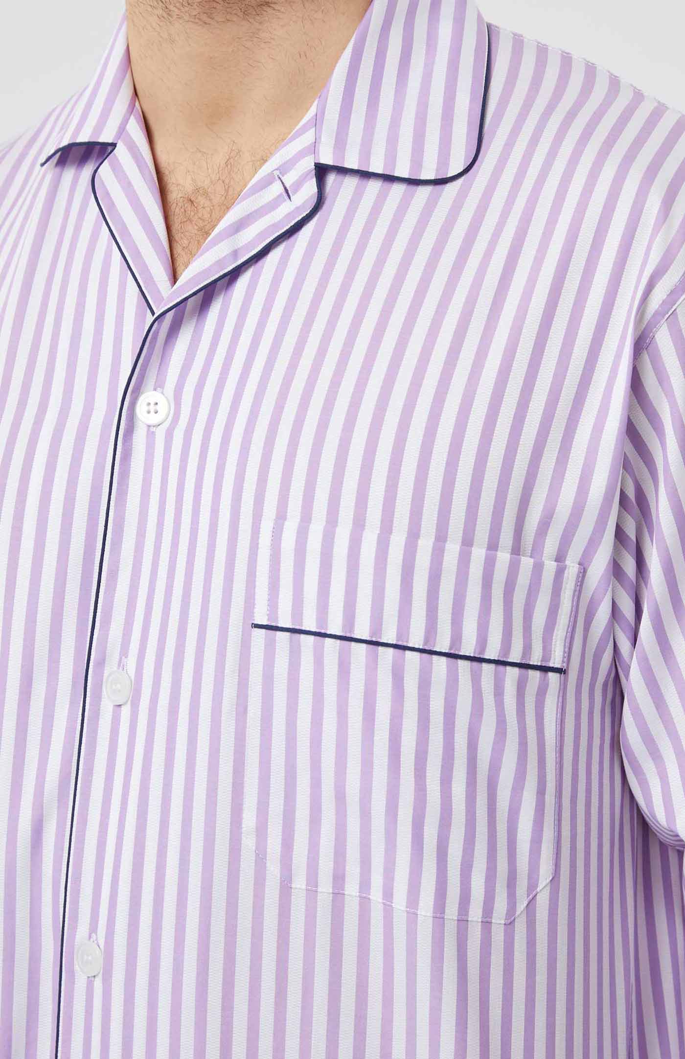 Lavender Stripes | Lounge Wear Set | 100% Cotton