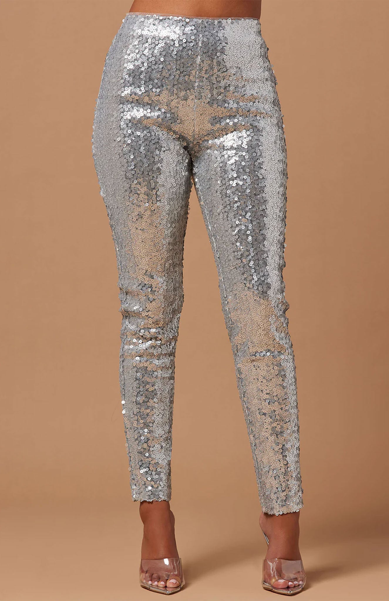 Silver Sparkle Power Suit | Silver sequence Blazer Set | Luxeliv Women