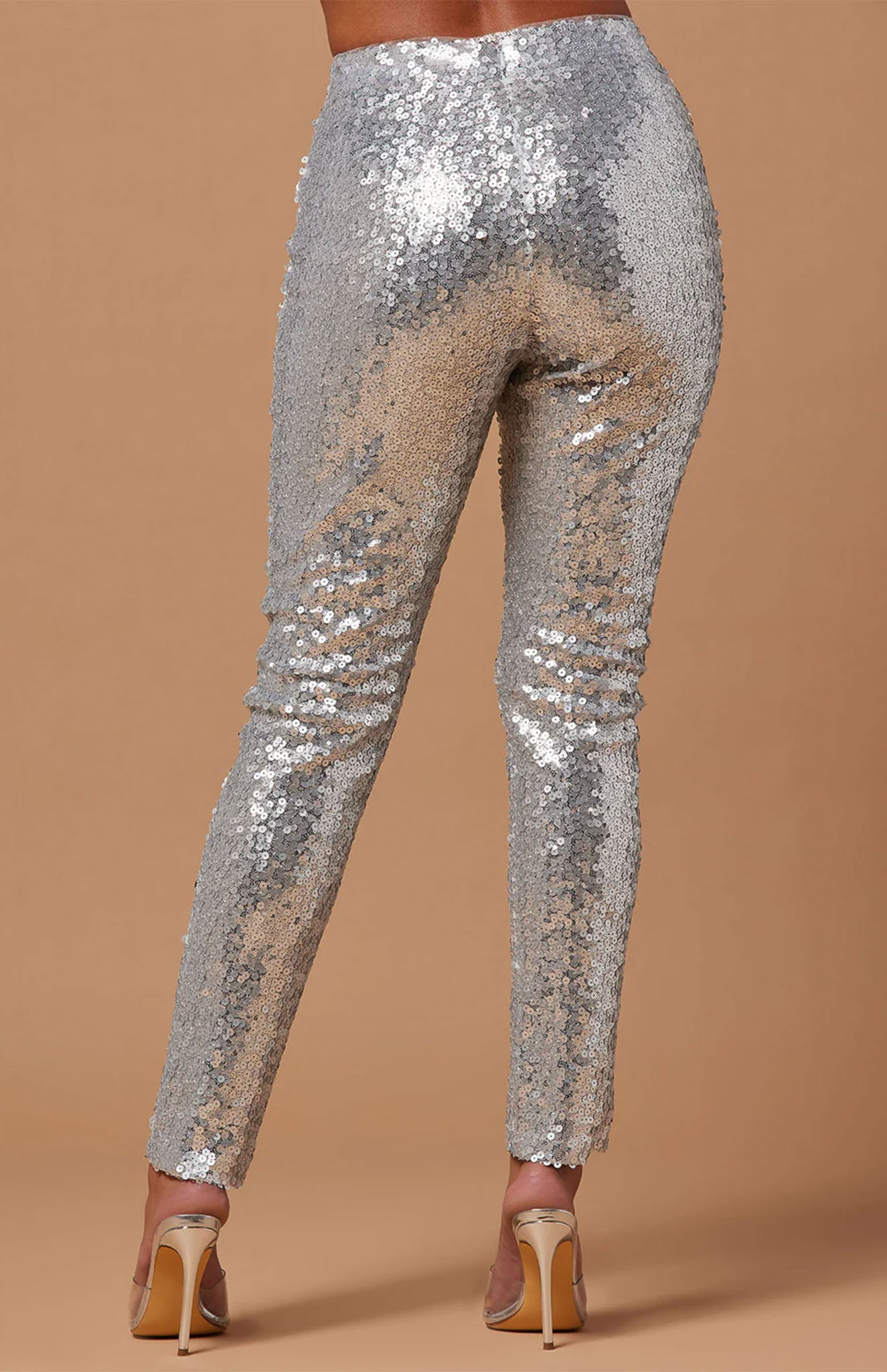 Silver Sparkle Power Suit | Silver sequence Blazer Set | Luxeliv Women