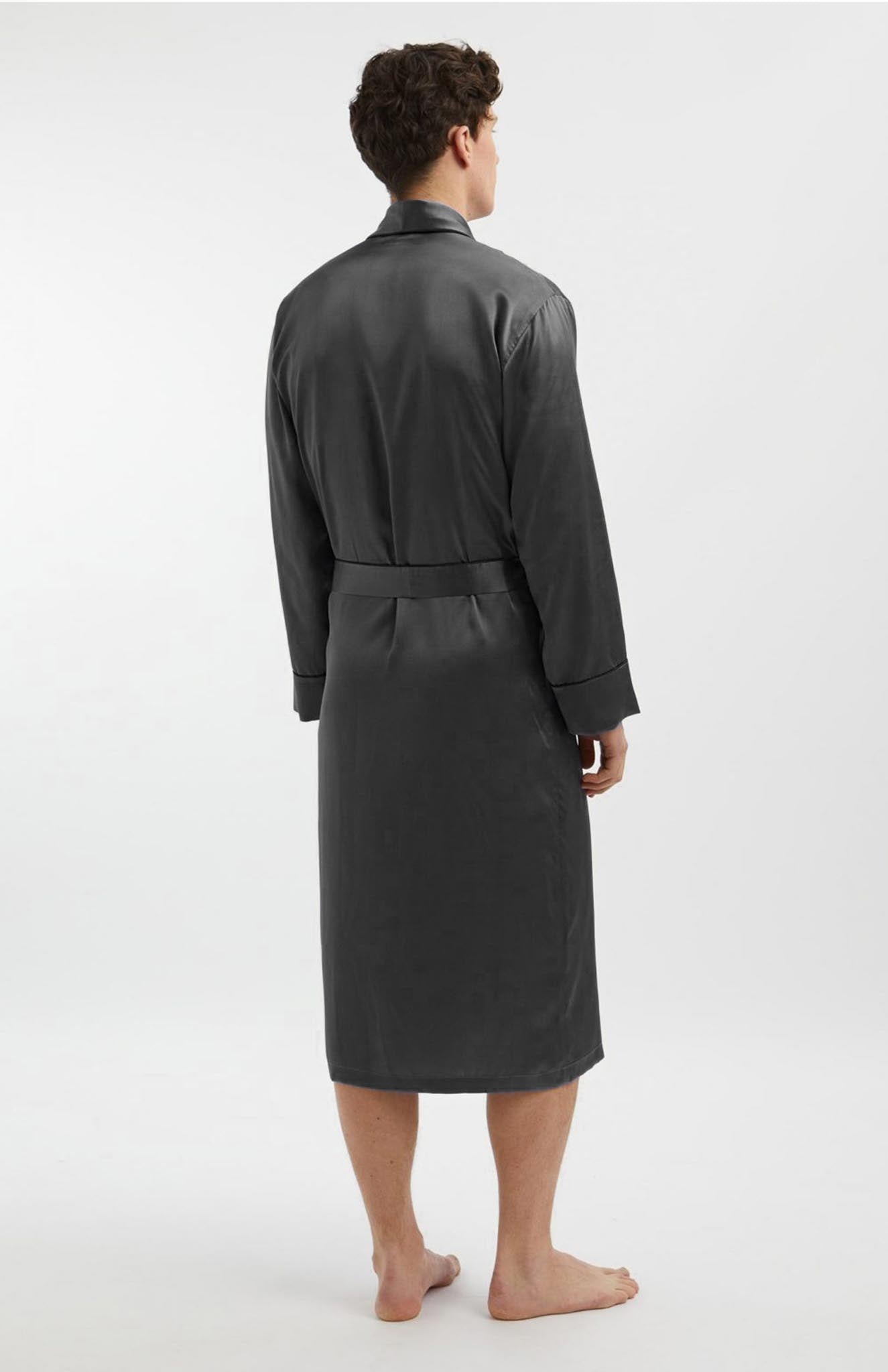 Charcoal Black Robe - Luxurious Loungewear Collection