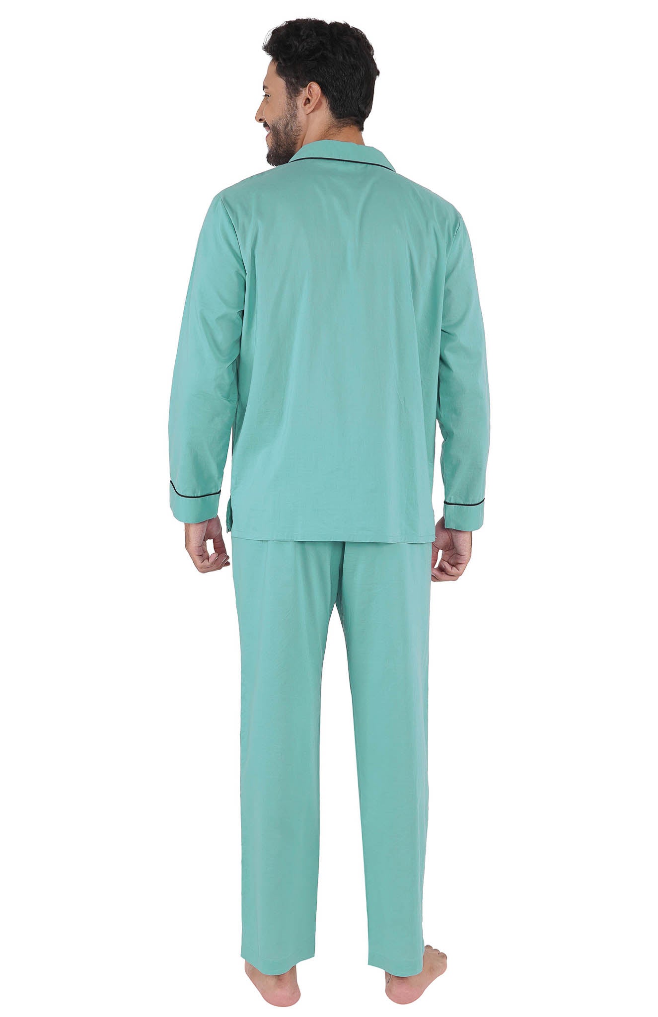 Aqua Marine | Lounge Wear Set | 100% Cotton | Luxeliv Men