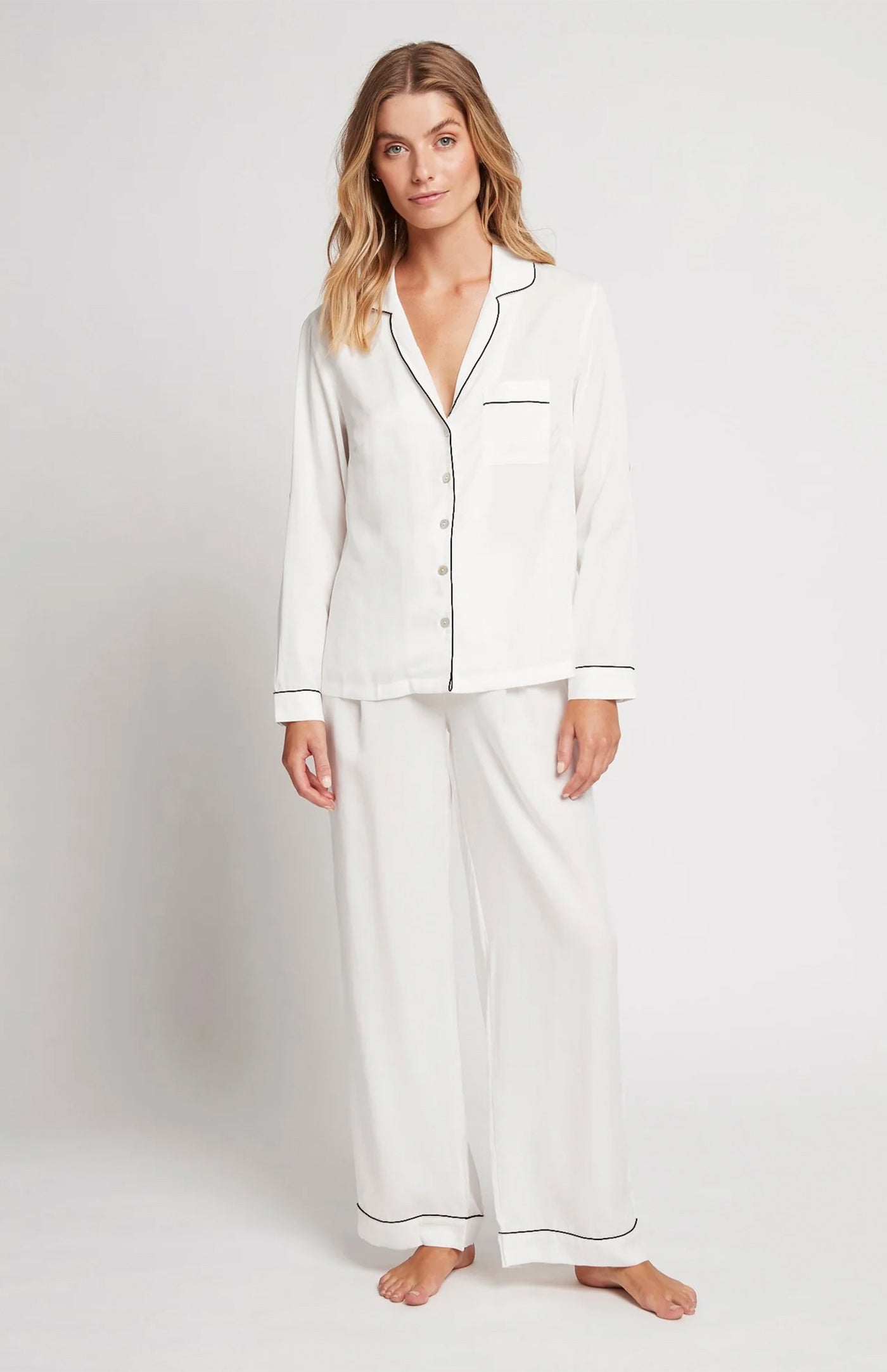 White & Black | Cotton Loungewear Set