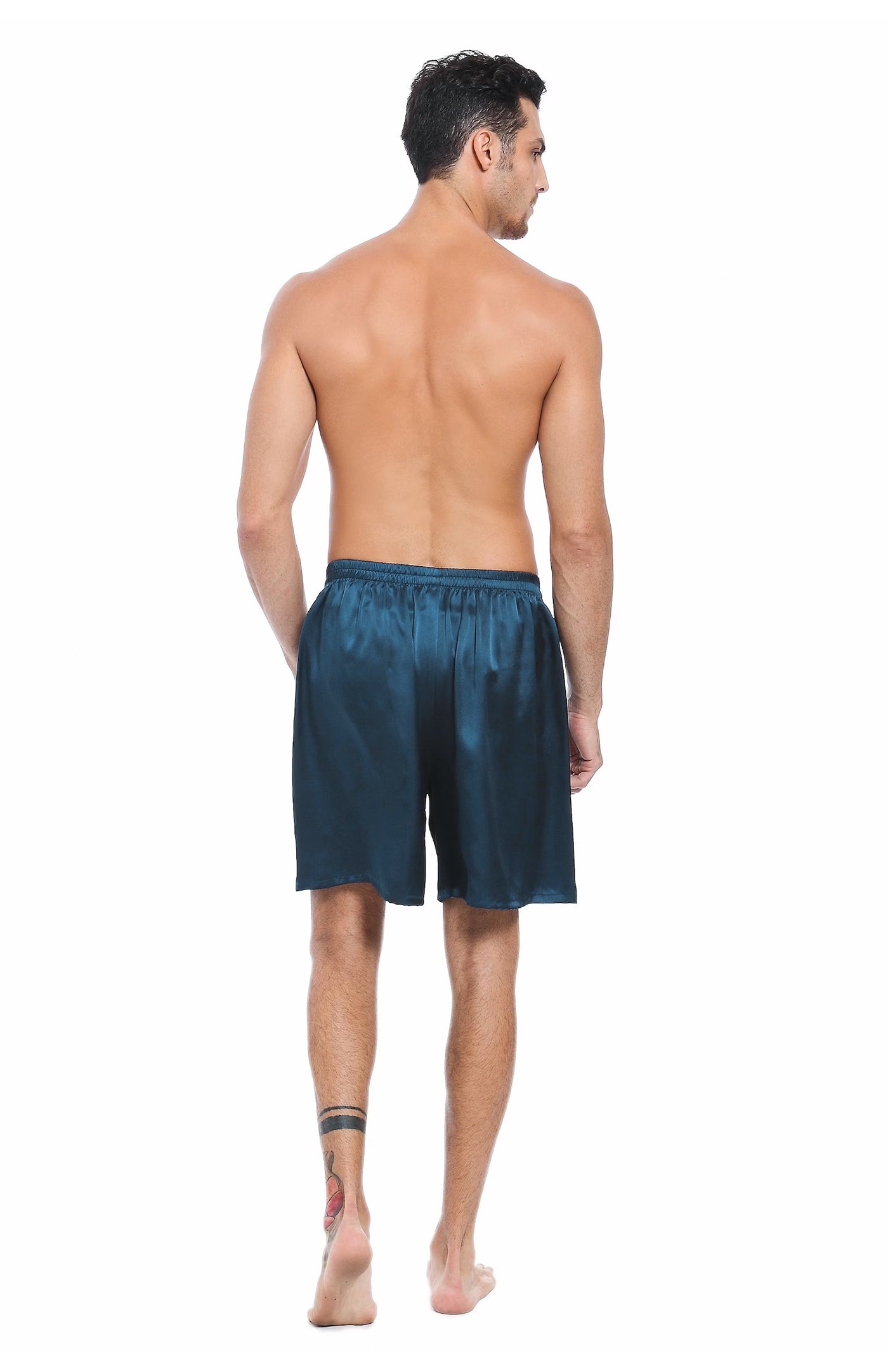 Sapphire Blue Satin Touch Men's Comfort Boxers