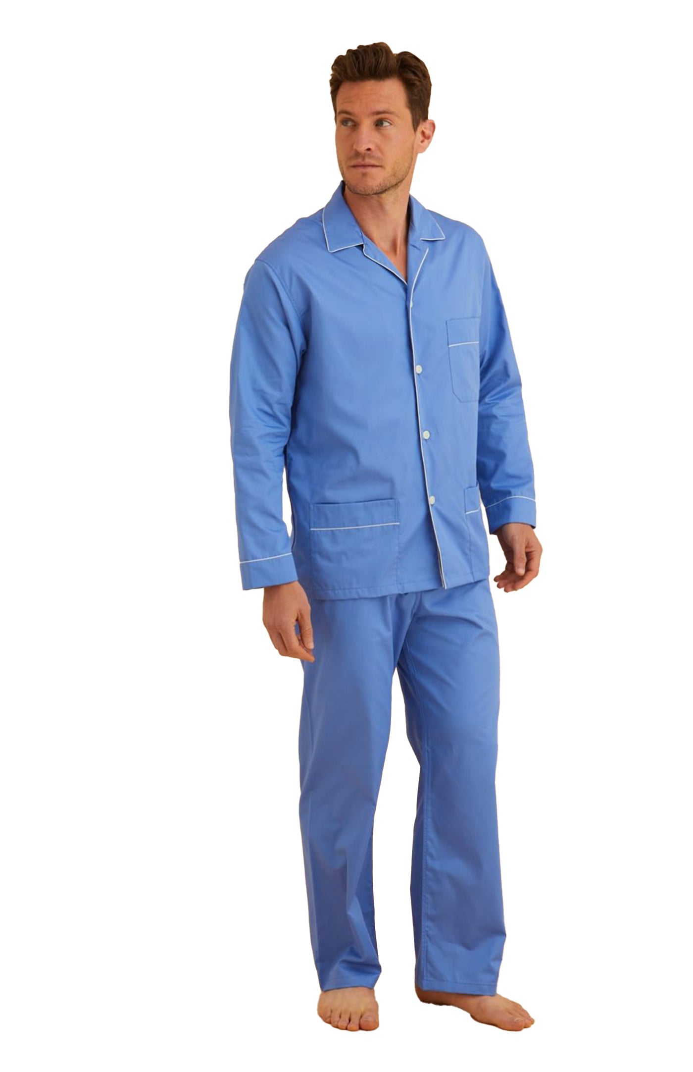 Oceanic Breeze Cotton Lounge Wear Set for Men | Luxeliv