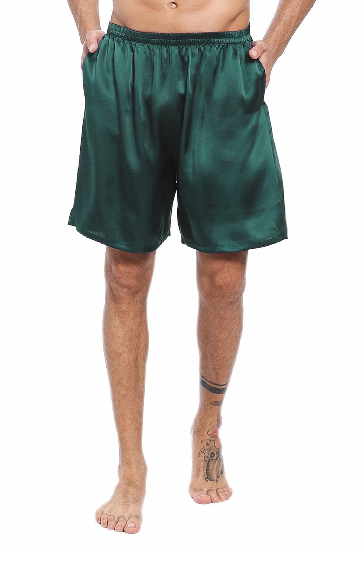 Forest Breeze Green Satin Touch Men's Comfort Boxers