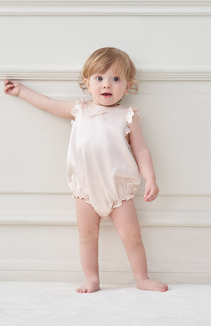 Silky Snuggle Romper | Satin Kids Wear