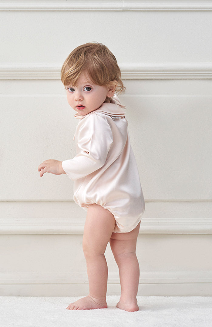 Twinkle Tuck Romper | Satin Kids Wear