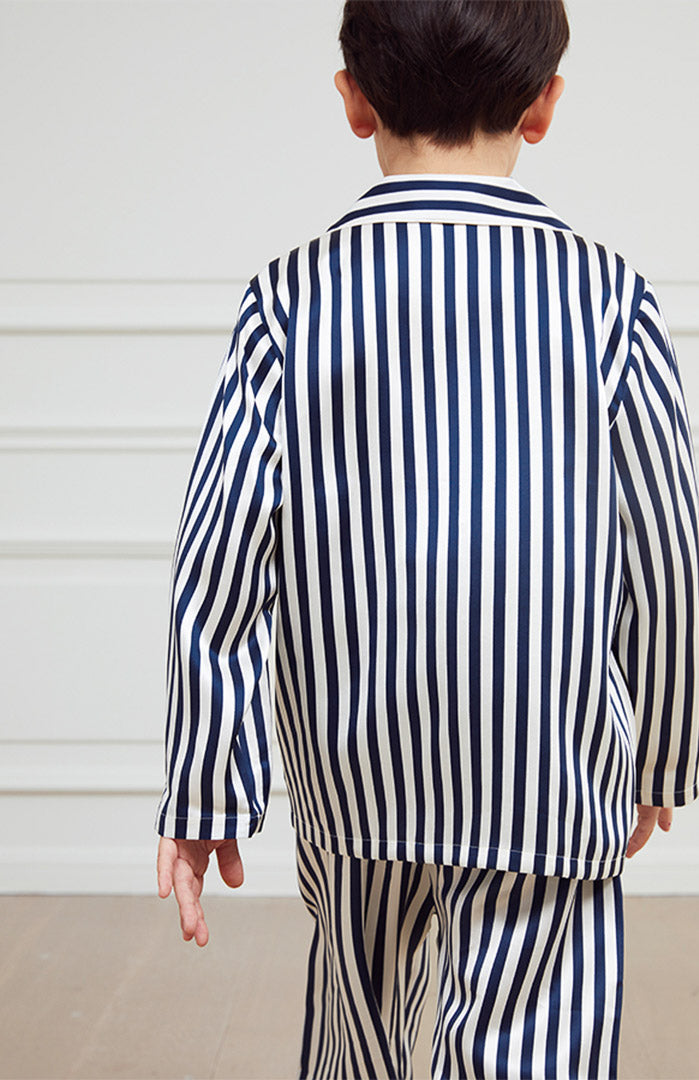 Happy Stripes Kids PJ Set | Luxe Unisex Sleepwear