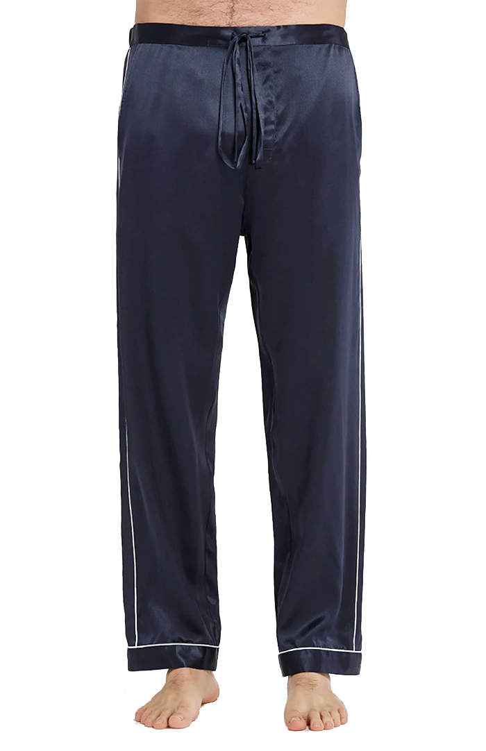 Navy Nouveau Satin LOUNGEWEAR SET