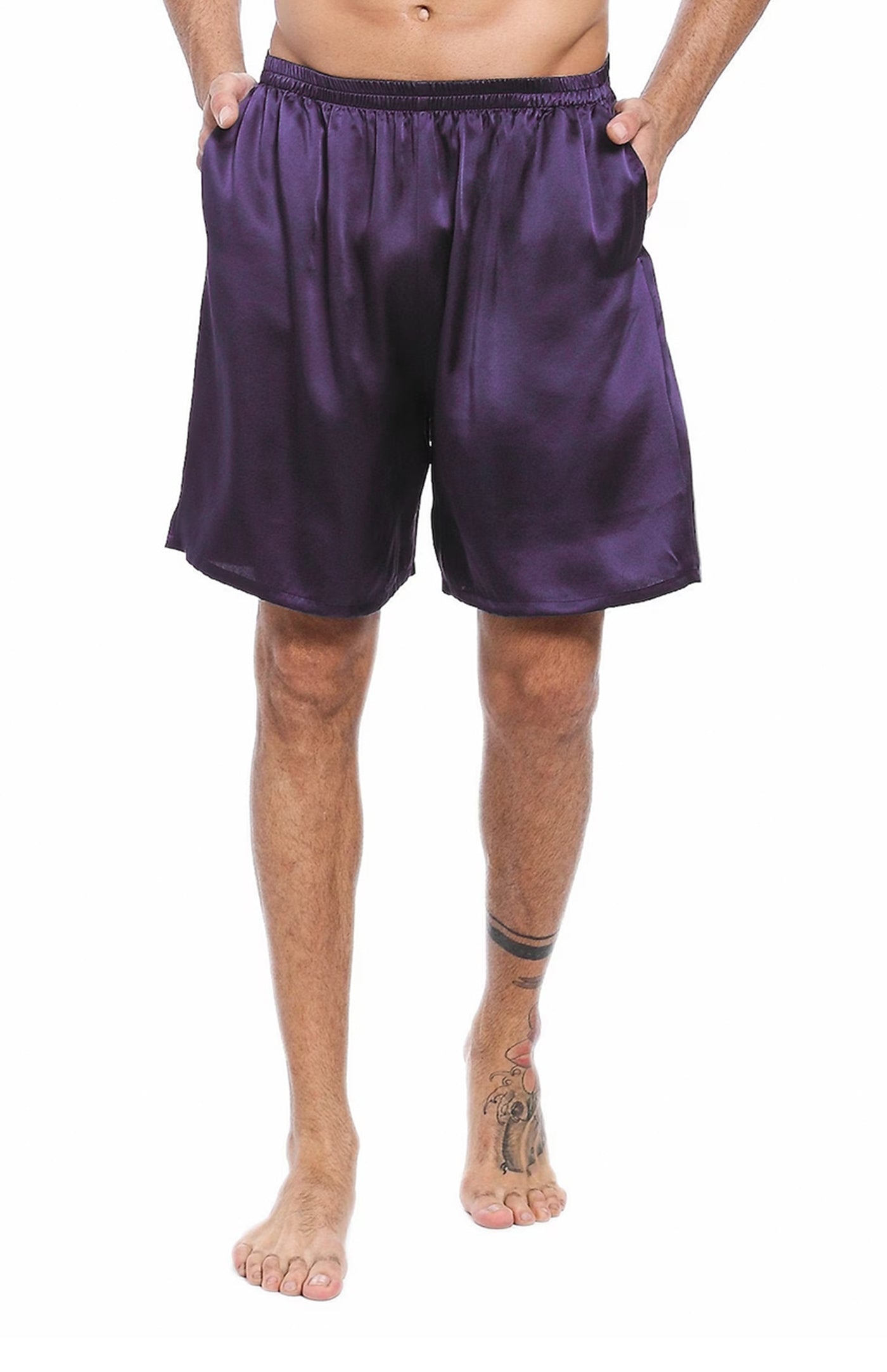 Purple Aura Satin Touch Men's Comfort Boxers