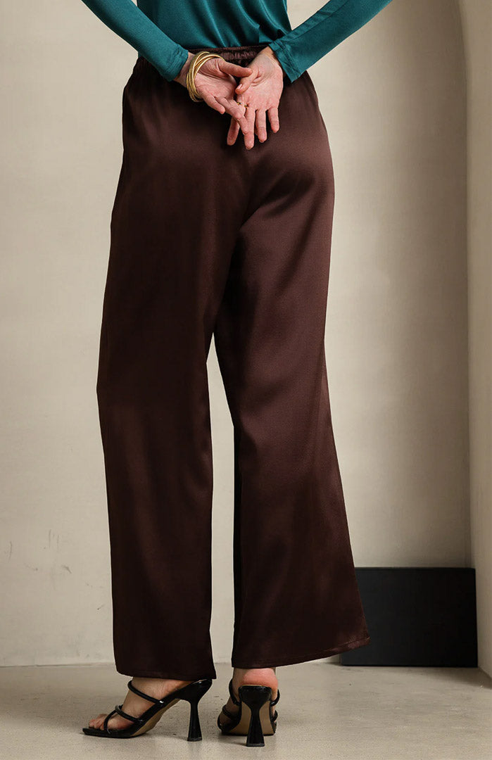 Brown Satin Drape | Comfort Lounge Pyjamas