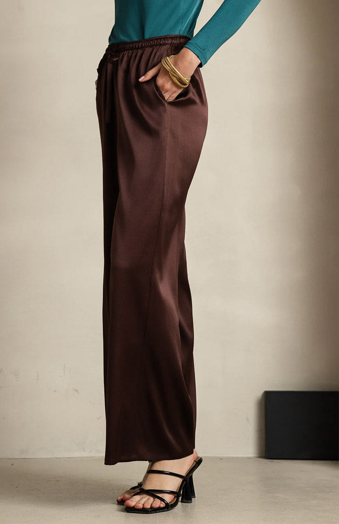 Brown Satin Drape | Comfort Lounge Pyjamas