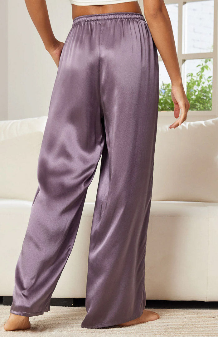 Platonic Grey Satin Drape | Comfort Lounge Pyjamas
