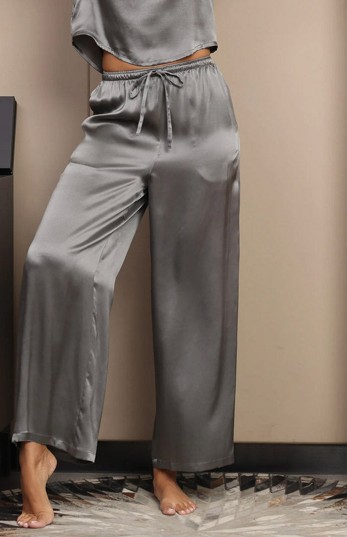Grey Satin Drape | Comfort Lounge Pyjamas