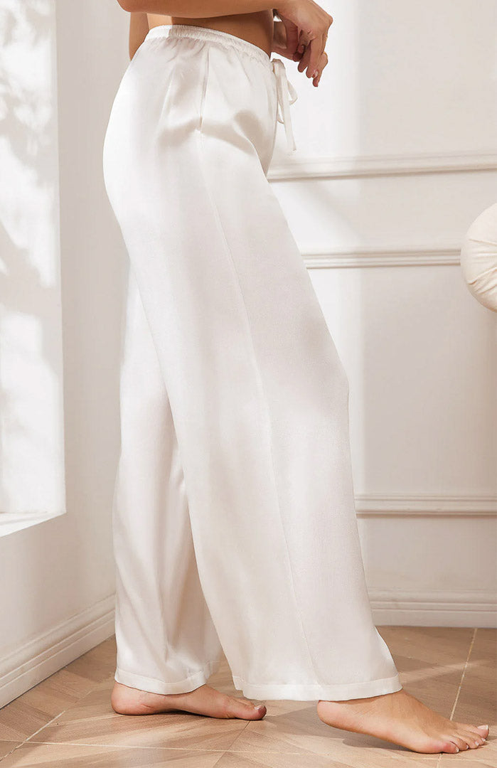 White Satin Drape | Comfort Lounge Pyjamas