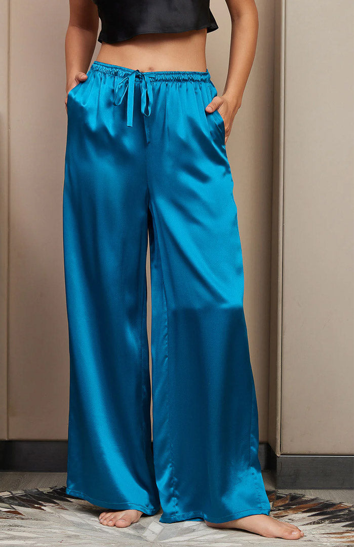 Blue Satin Drape | Comfort Lounge Pyjamas