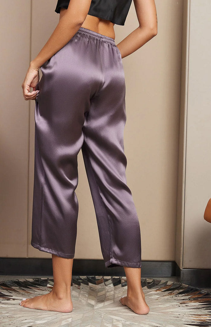 Platonic Purple Satin Drape | Satin Relaxed Fit Pyjama