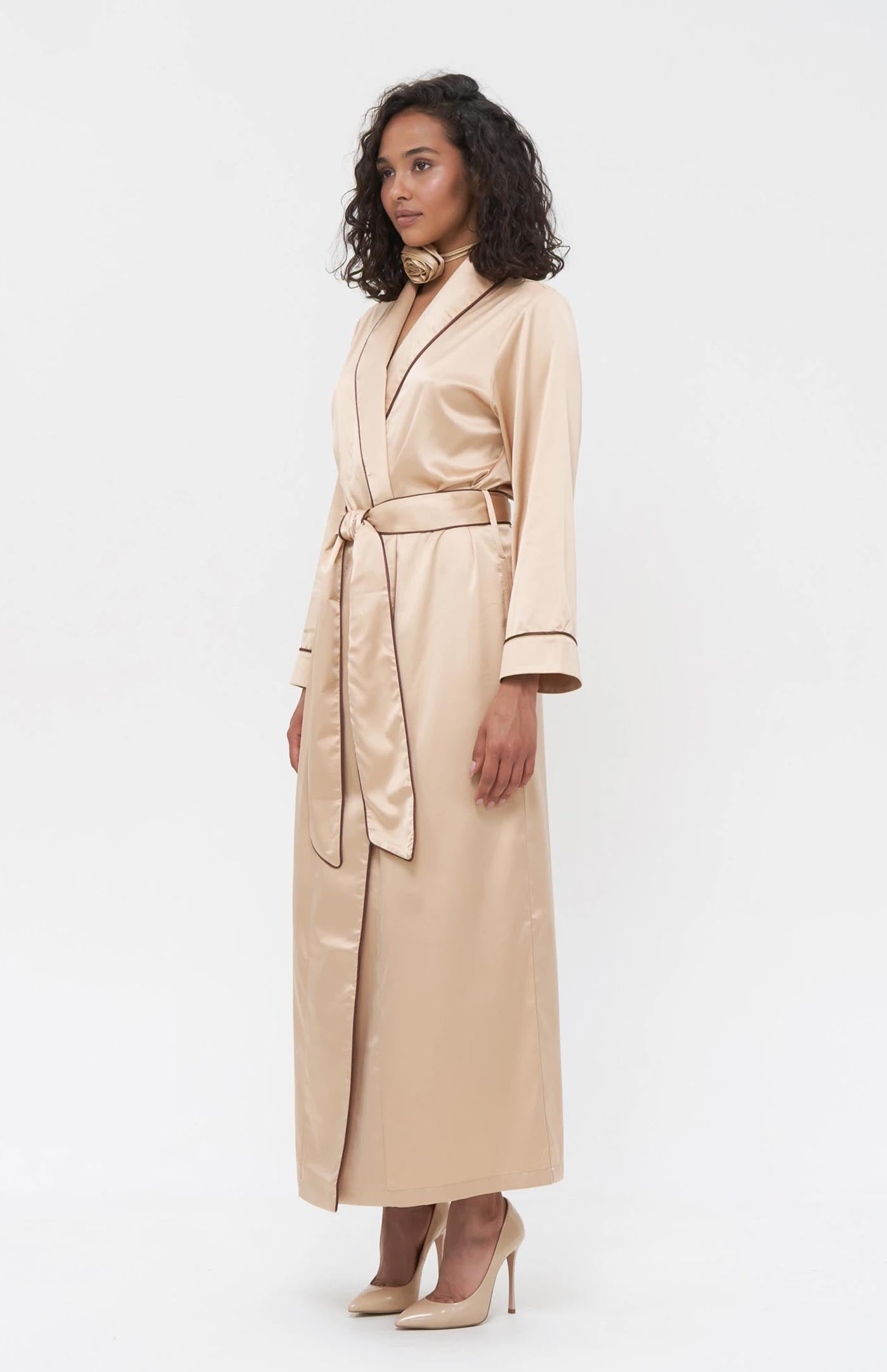 Goddess Gold | Gold Satin Robe
