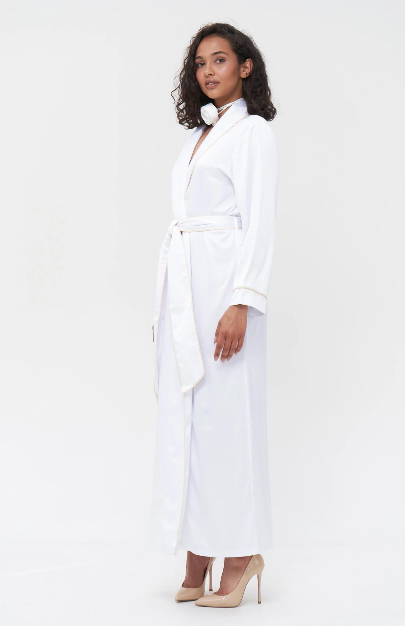 White Wonder | White Satin Robe