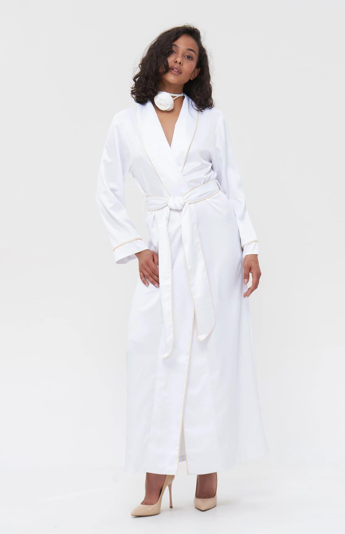 White Wonder | White Satin Robe
