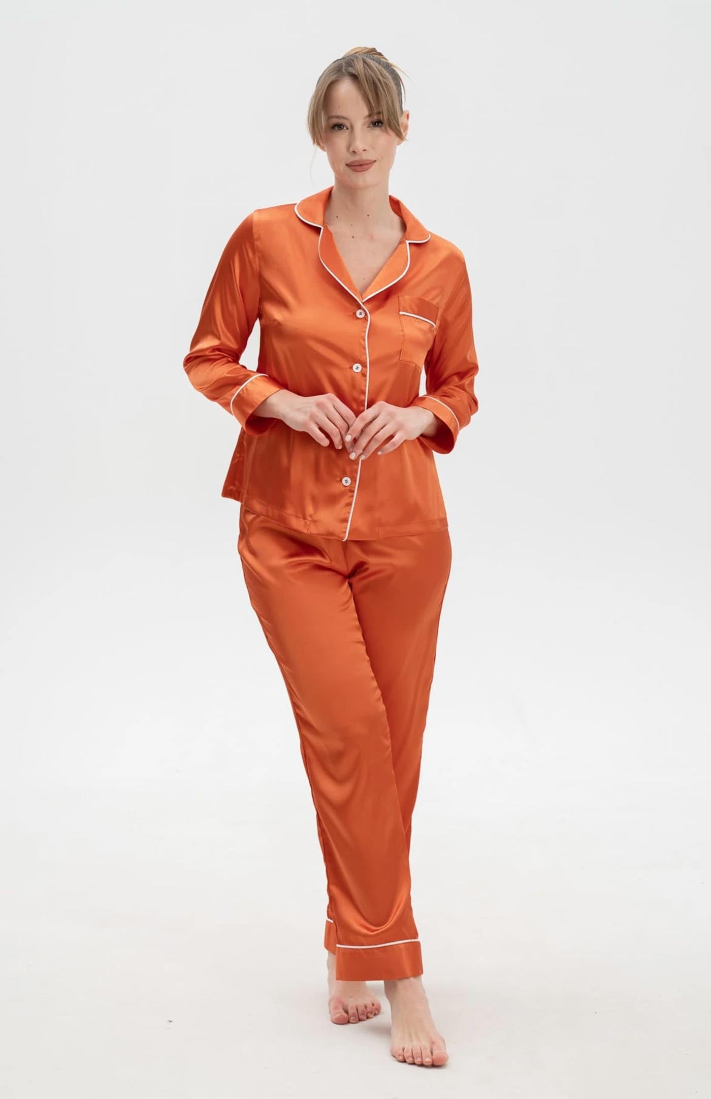Amber Aura Loungewear | Orange Bridal Loungewear