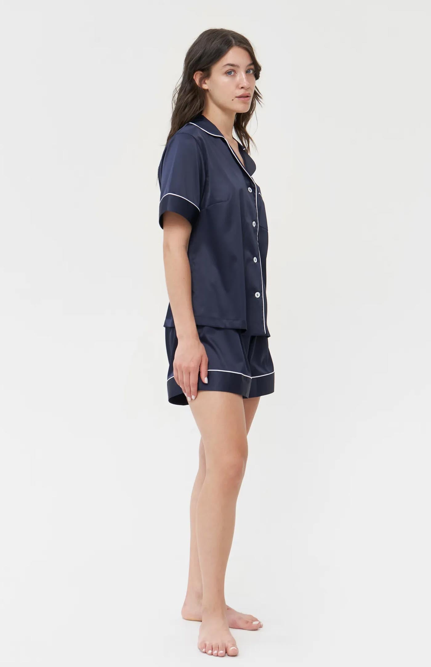 Starry Night Silk | Navy Bridal Loungewear