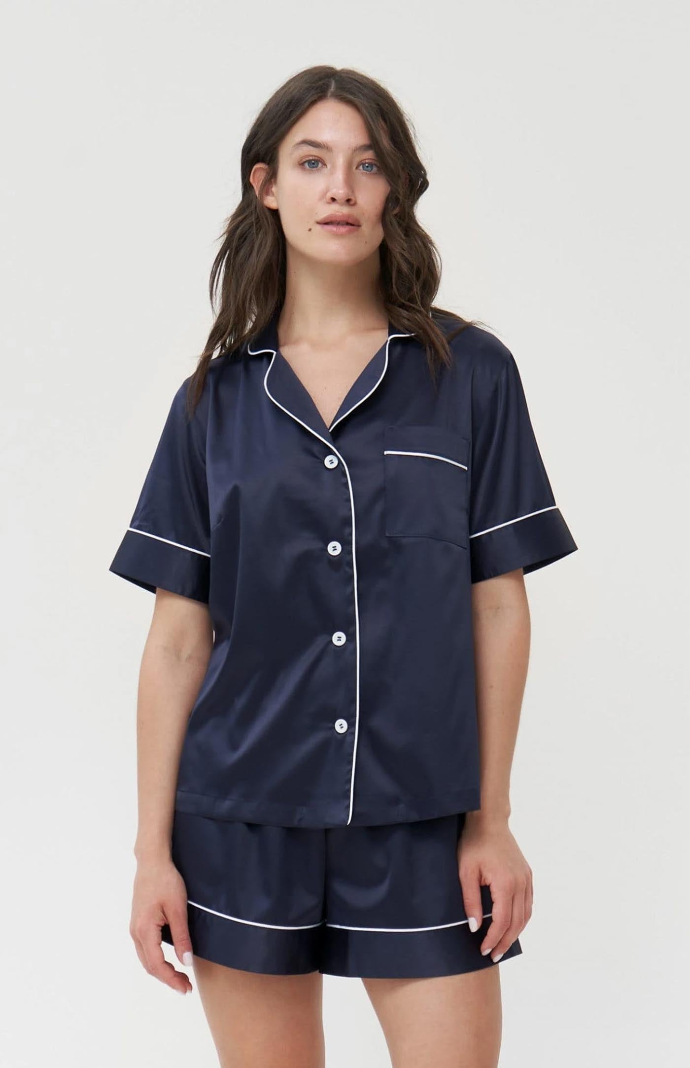 Starry Night Silk | Navy Bridal Loungewear