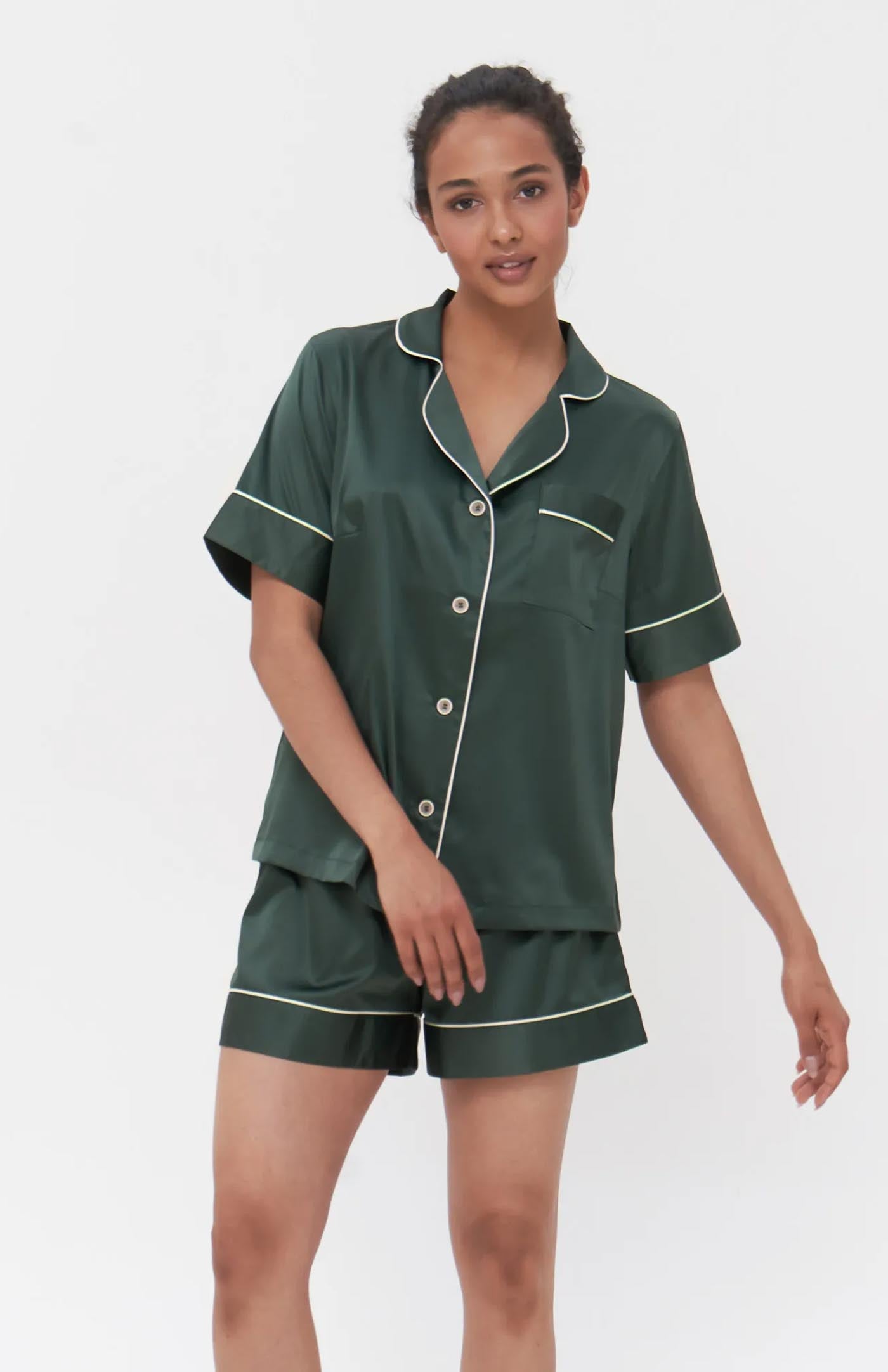 Evergreen Embrace | Green Bridal Loungewear