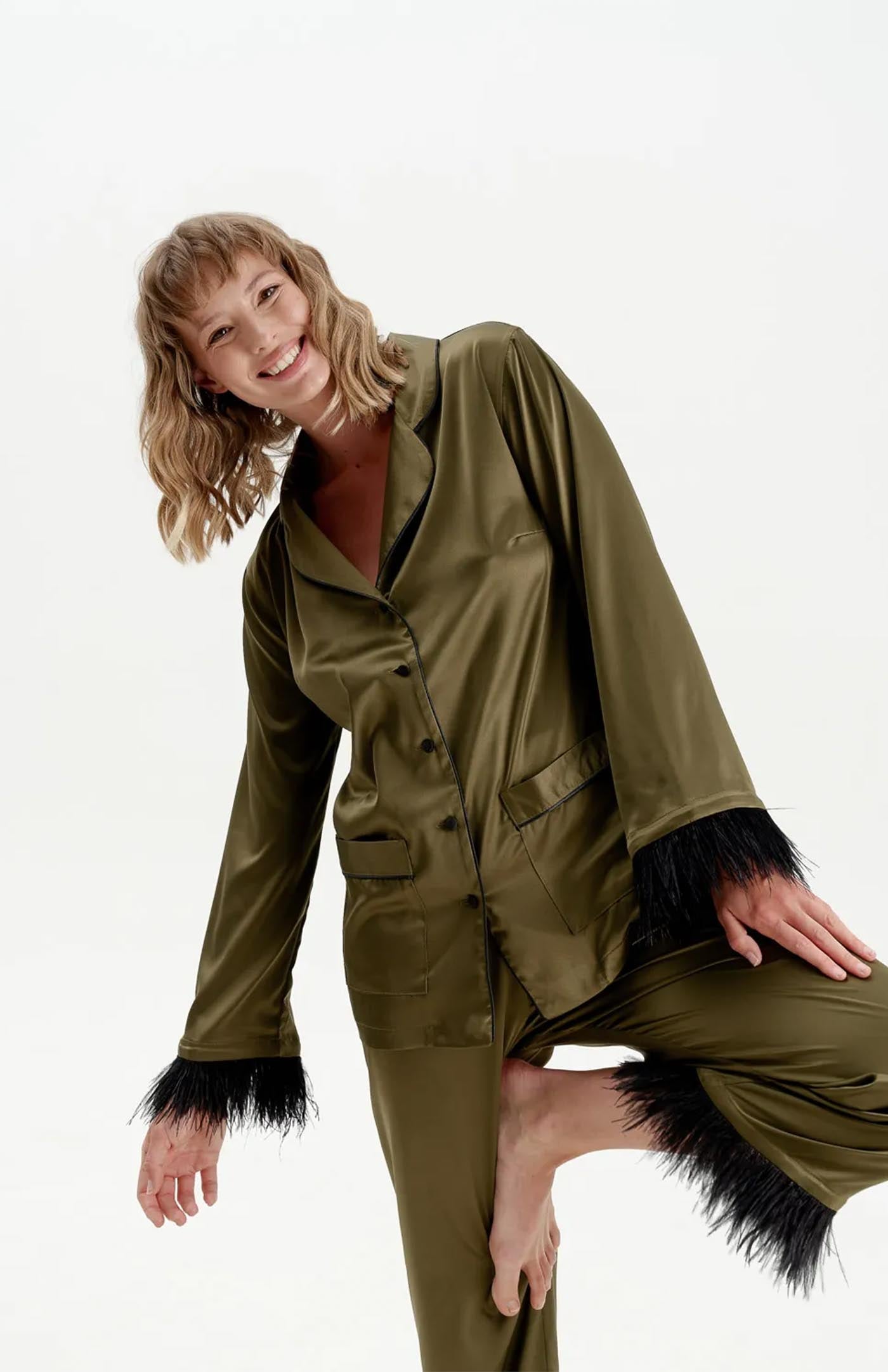 Green Goddess |Olive Bridal Loungewear