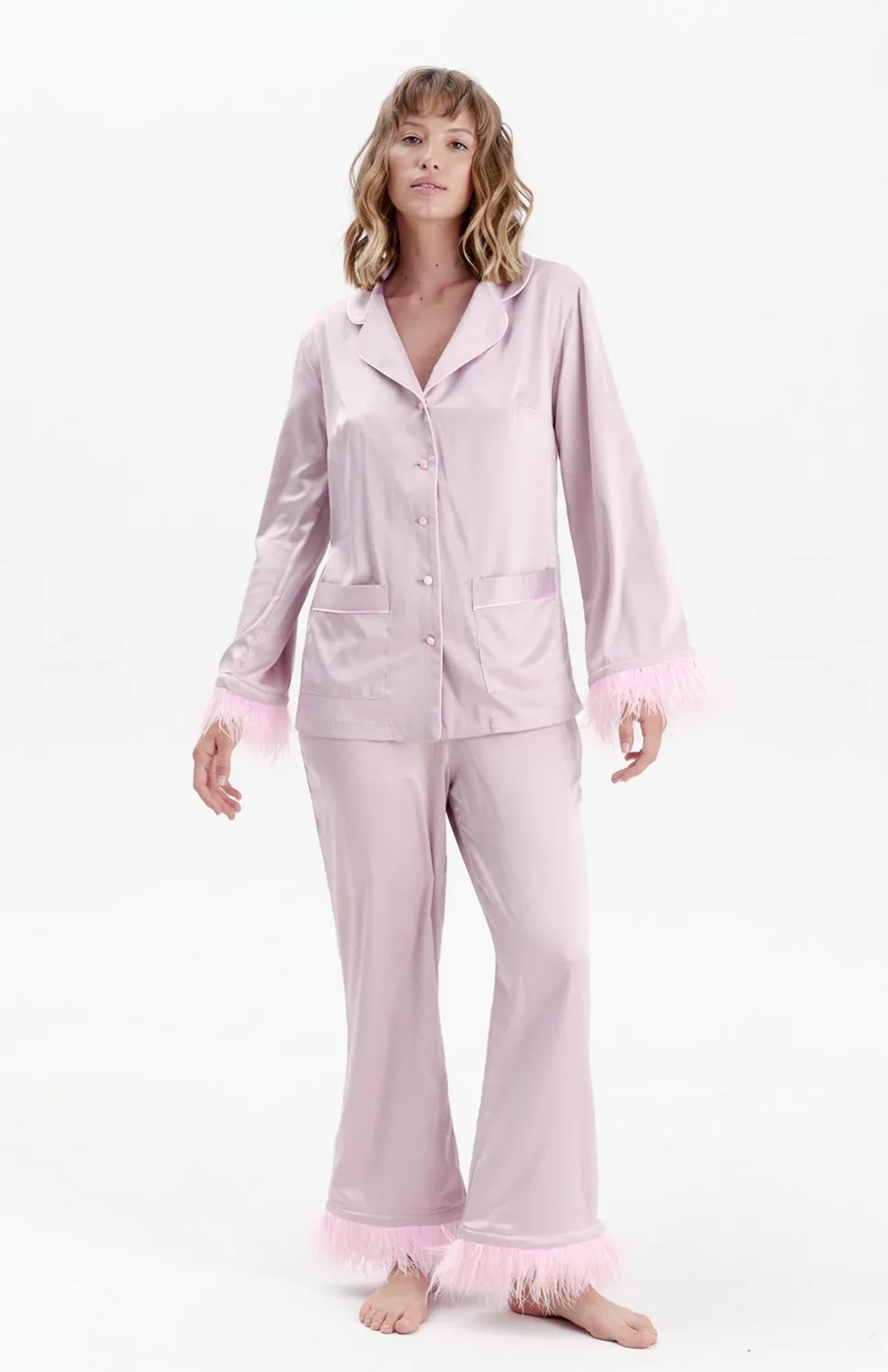 Bridal Lavender Bliss | Lavender Feather Bridal Loungewear