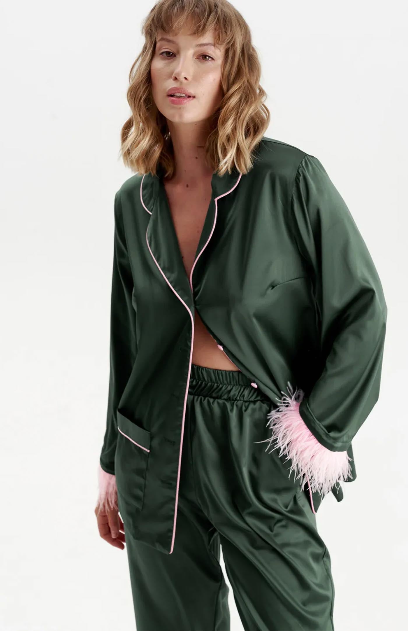Pink Martini | Green & Pink Bridal Loungewear