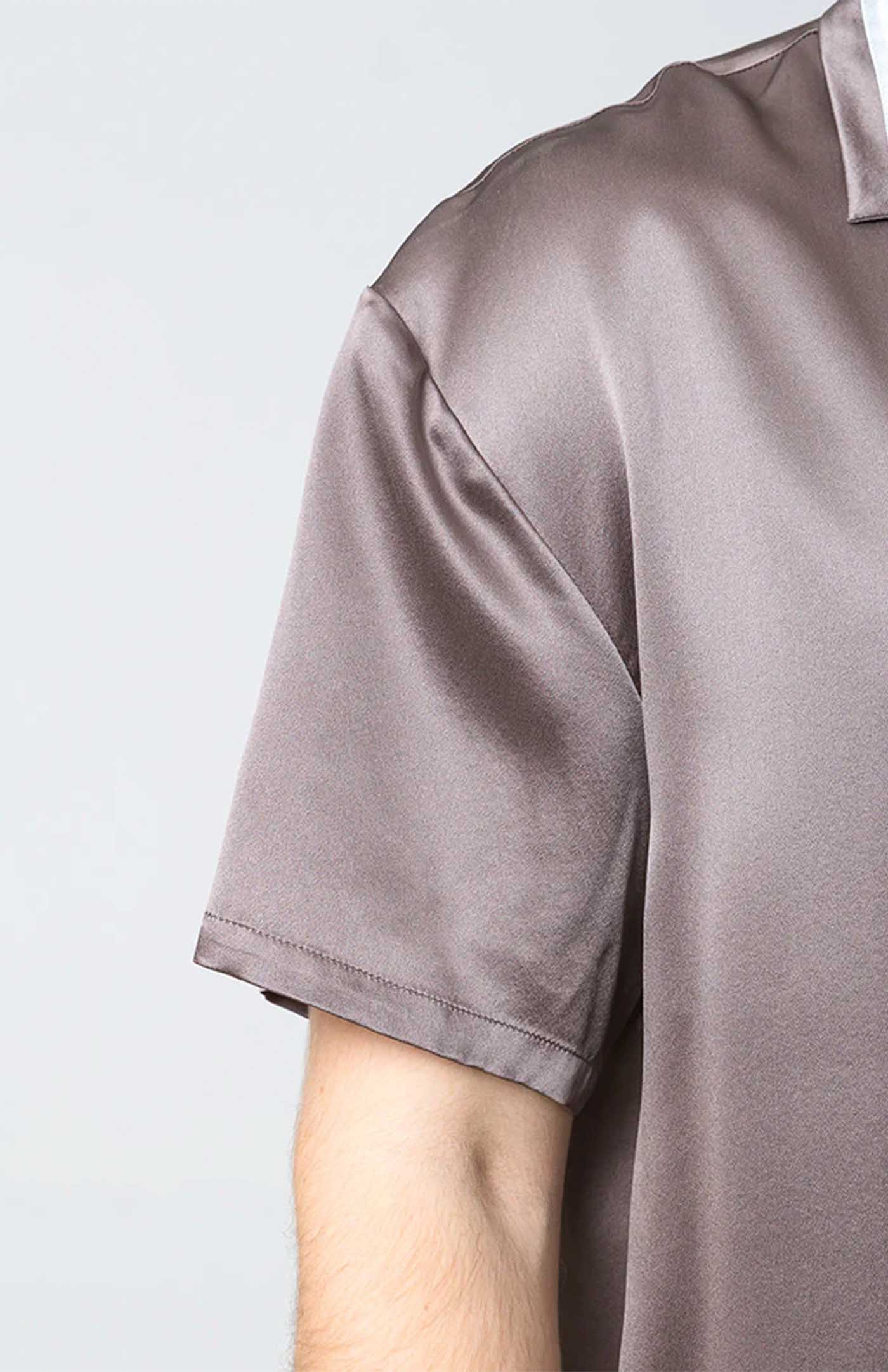 Titan Silk | Charcoal Set Satin Loungewear Set