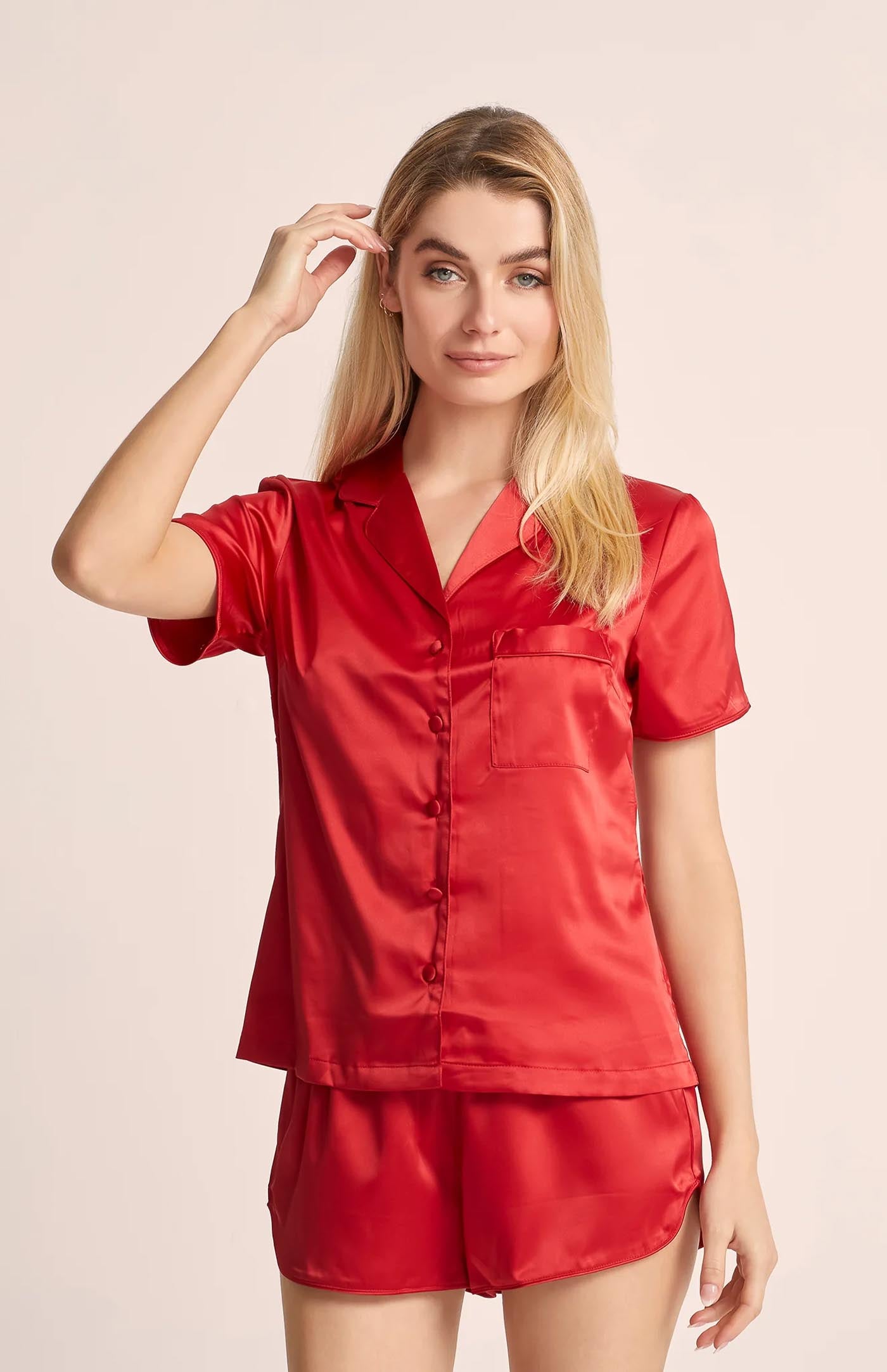Bridal Red | Luxury Satin Bridal Sleepwear