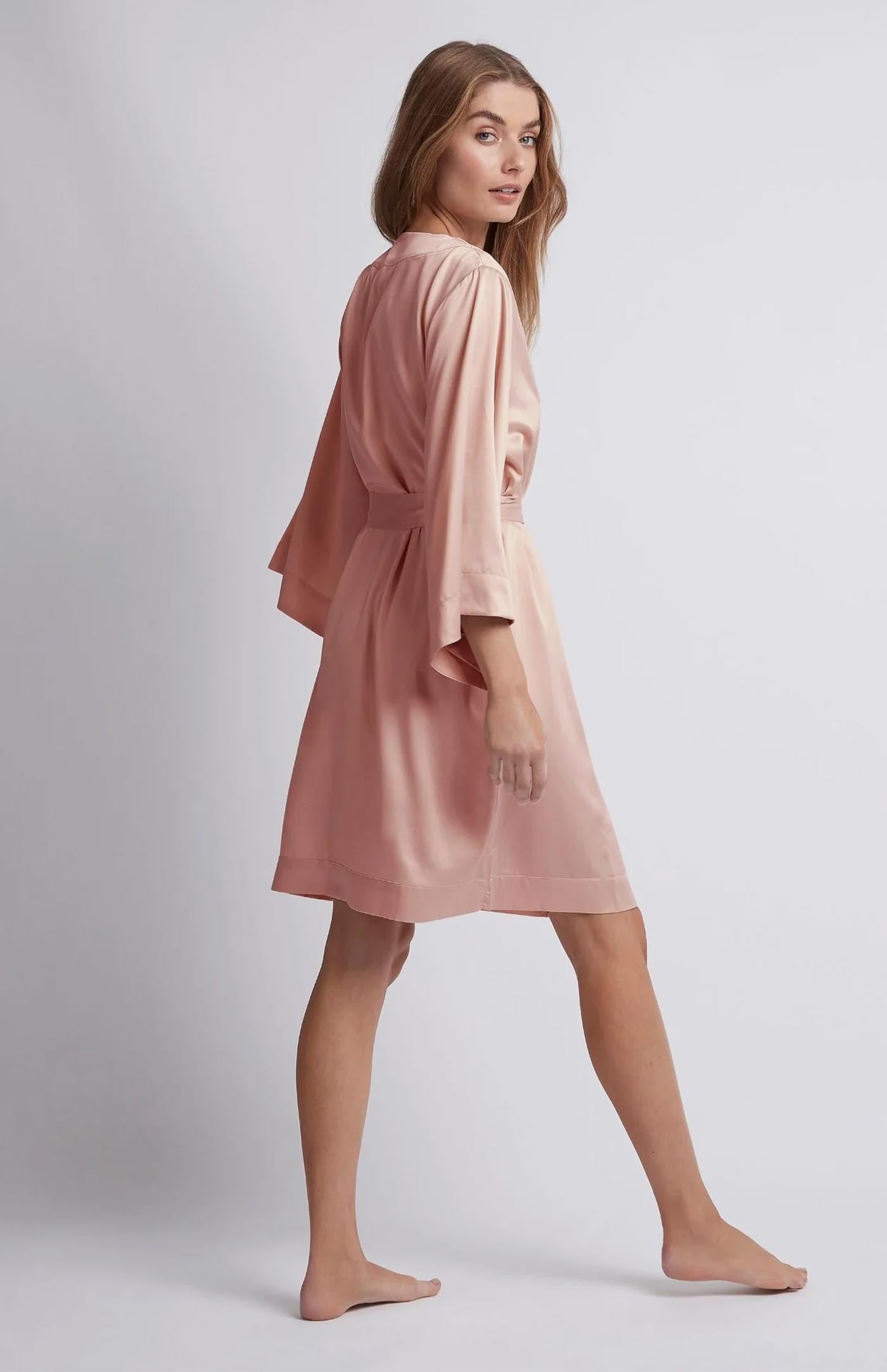 Rose Gold Glimmer | Rose Gold Satin Robe