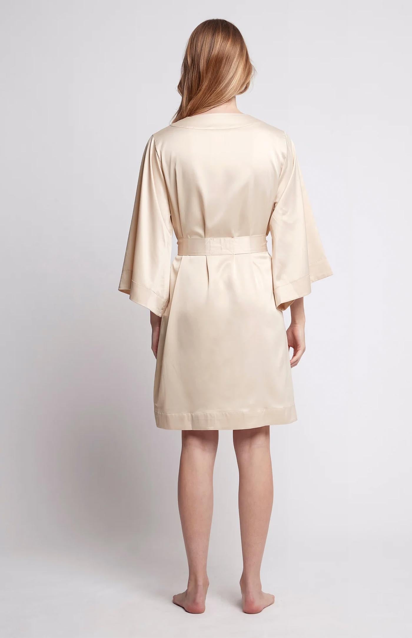 Golden Glow | Gold Satin Robe